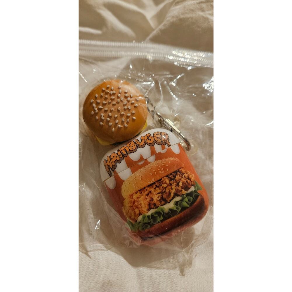 Airpods Cute Fun Burger Earphone Case for Apple Airpods  TPU Wireless Headphone